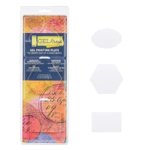 Gel Press • Gel Drukplaten Petites Hexagon Ovaal Rechthoek 7,62cm (GEL10812-HEX)