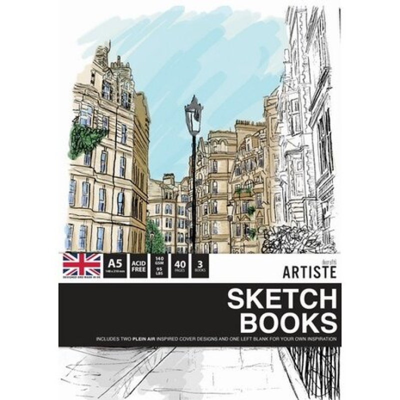 Docrafts Artiste A5 Sketchbooks Plein Air (3 books) (DOA 101146) ( DOA 101146)