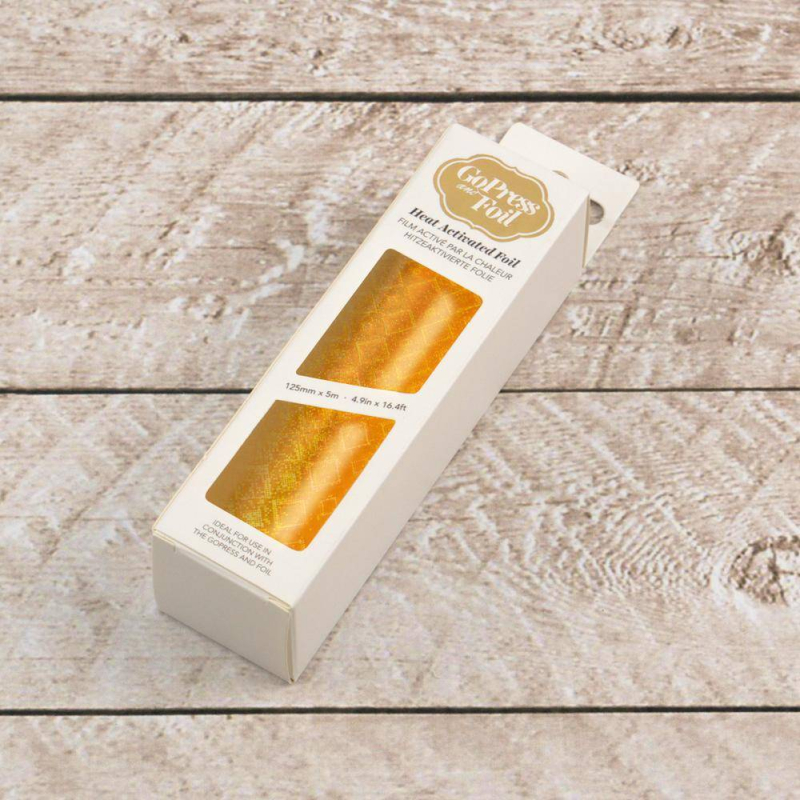 Couture Creations Heat Activated Foil Gold Iridescent Square Pattern Finish (CO725357)