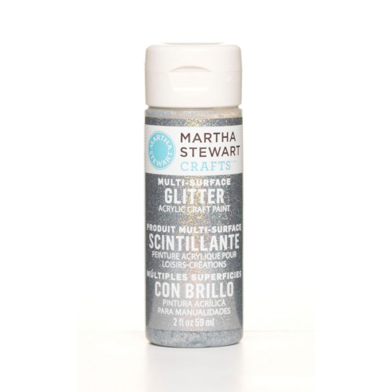 Martha Stewart • Glitter Verf 59ml Sterling (3023-32181)