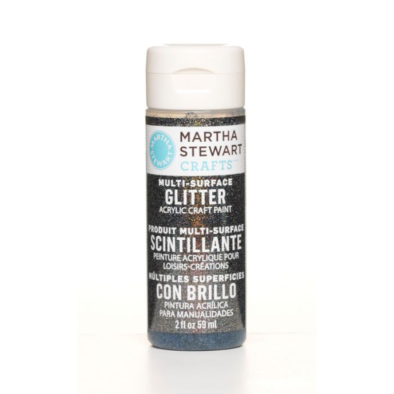 Martha Stewart • Glitter Verf 59ml Onyx (3023-32183)