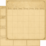 Graphic 45 • 30,5x30,5cm double-sided paper x1 Calendar en maanden sheets (S4500615)