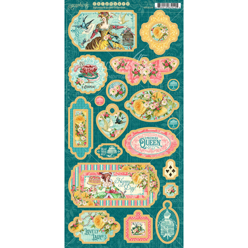 Graphic 45 Ephemera Queen Chipboard (4502106)