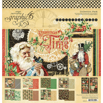 Graphic 45 Christmas Time 12x12 Inch Collection Pack (4502119) ( 4502119)