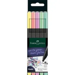 Faber-Castell Grip 0,4mm etui 5 stuks pastel assorti (FC-151602)