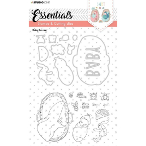 Studio Light • Essentials stempel &amp; snijmallen Baby basket (SL-ES-SCD20)