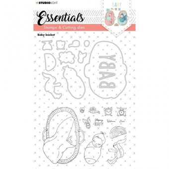 Studio Light • Essentials stempel & snijmallen Baby basket (SL-ES-SCD20)