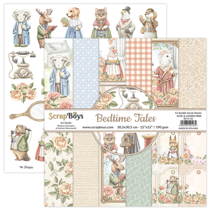 Scrapboys Bedtime Tales paperpad 8x8 inch (Beta-10)