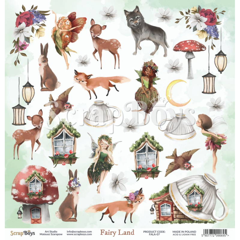 Scrapboys Fairy Land losse bladen (FALA-07)