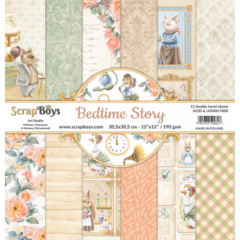 Scrapboys Bedtime Stories best-08 paperpad 12x2 inch (Best-08)