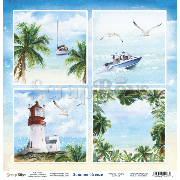 Scrapboys Summer Breeze losse bladen (SUBR-05)