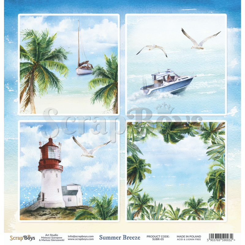 Scrapboys Summer Breeze losse bladen (SUBR-05)