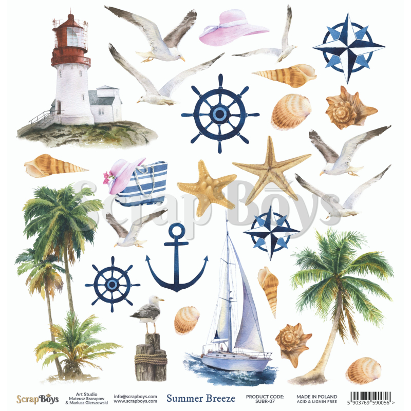 Scrapboys Summer Breeze losse bladen (SUBR-07)