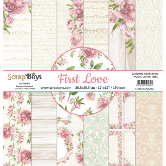 Scrapboys First Love 12x12 inch Paperpad (FILO-08)