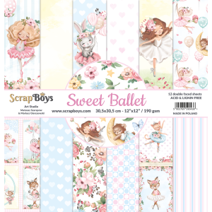 Scrapboys Sweet Ballet 12X12 INCH Paperpad (SWBA-08)