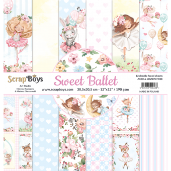 Scrapboys Sweet Ballet 12X12 INCH Paperpad (SWBA-08)