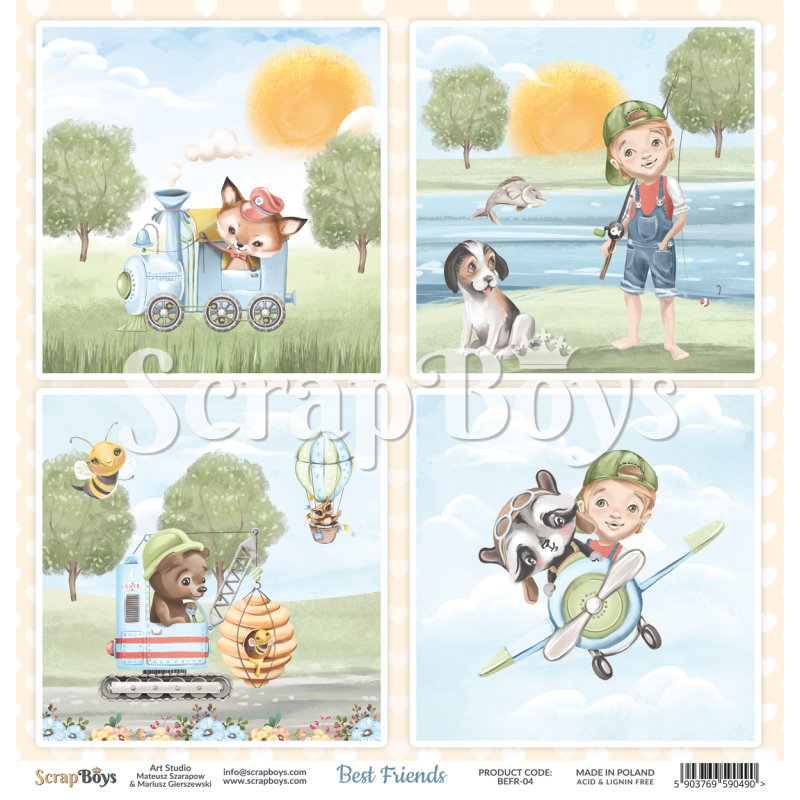 Scrapboys Best Friends losse bladen (BEFR-04)