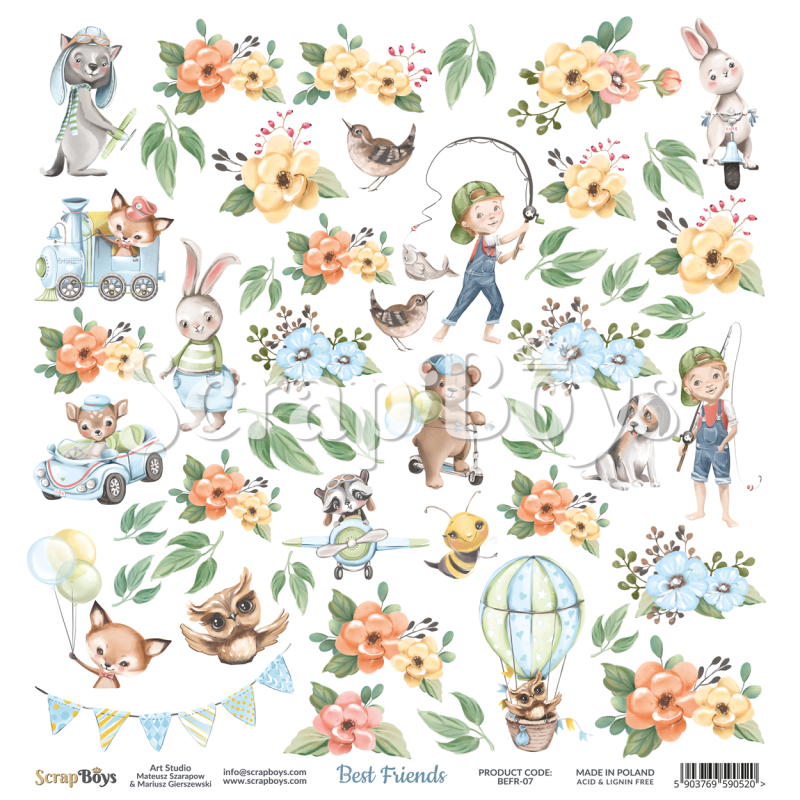 Scrapboys Best Friends losse bladen (BEFR-07)