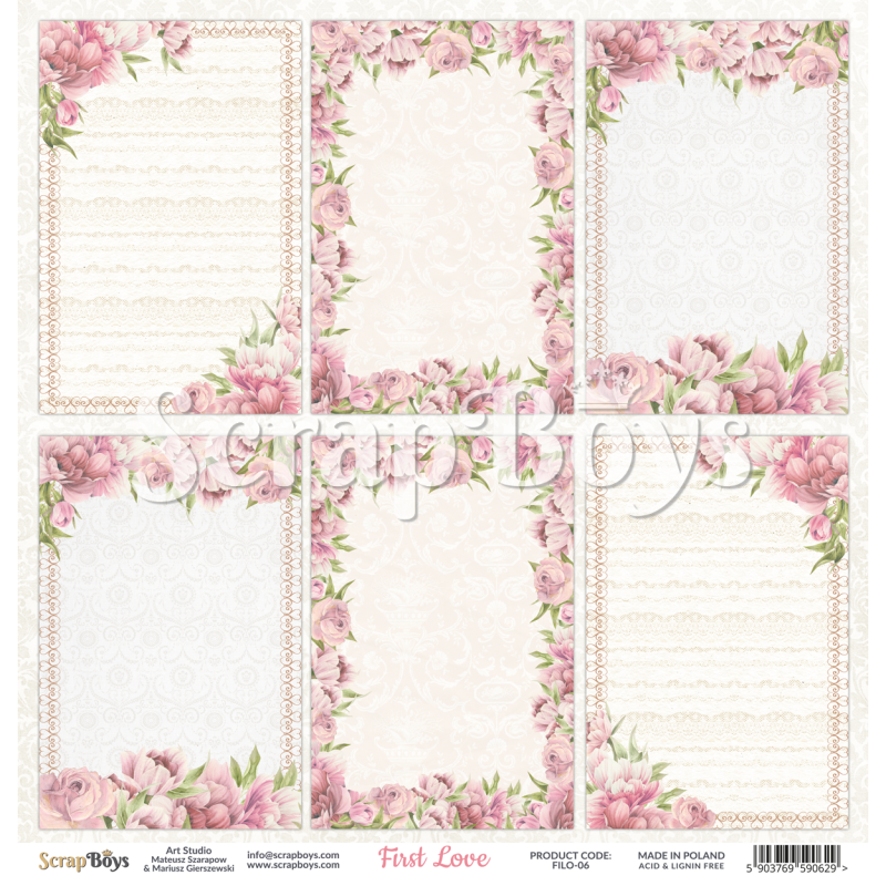 Scrapboys First Love losse bladen (FILO-06)