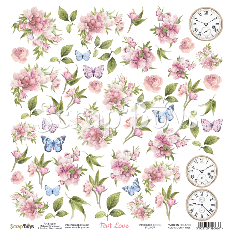 Scrapboys First Love losse bladen (FILO-07)