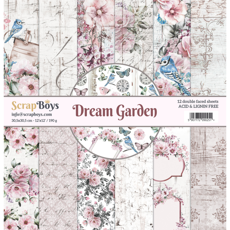 Scrapboys Dreamgarden 12x12 inch paperpad (DRGA-08)