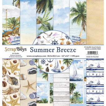 Scrapboys Summer Breeze Paperpad 12x12 inch (SUBR-08)
