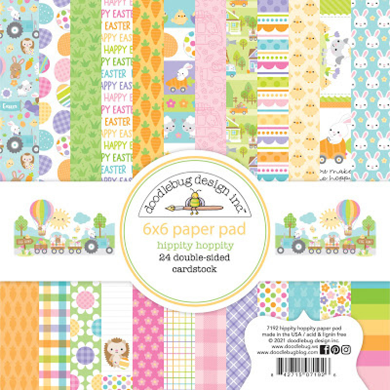 Doodlebug Design Hippity Hoppity 6x6 Inch Paper Pad (7192) (842715071926)