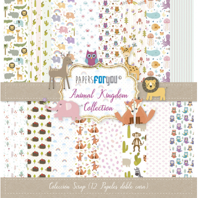 Papers For You Animal Kingdom Scrap Paper Pack (12pcs) (PFY-1265)