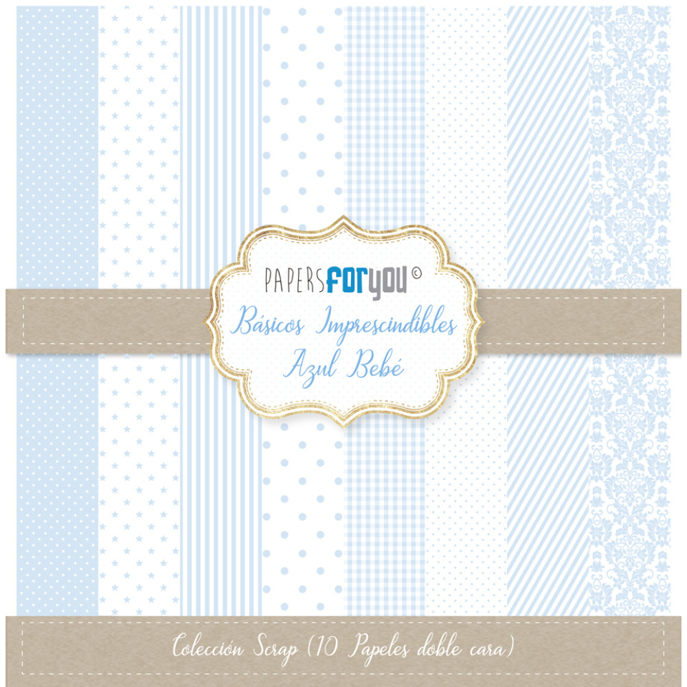 Papers For You Basicos Imprescindibles Azul Bebe Scrap Paper Pack (10pcs) (PFY-1703)