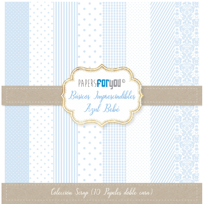 Papers For You Basicos Imprescindibles Azul Bebe Scrap Paper Pack (10pcs) (PFY-1703)