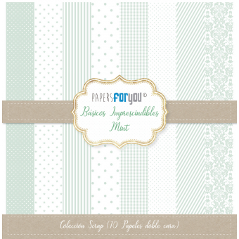 Papers For You Basicos Imprescindibles Mint Scrap Paper Pack (10pcs) (PFY-1704) ( PFY-1704)