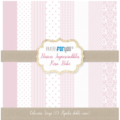 Papers For You Basicos Imprescindibles Rosa Bebe Scrap Paper Pack (10pcs) (PFY-1702) ( PFY-1702)