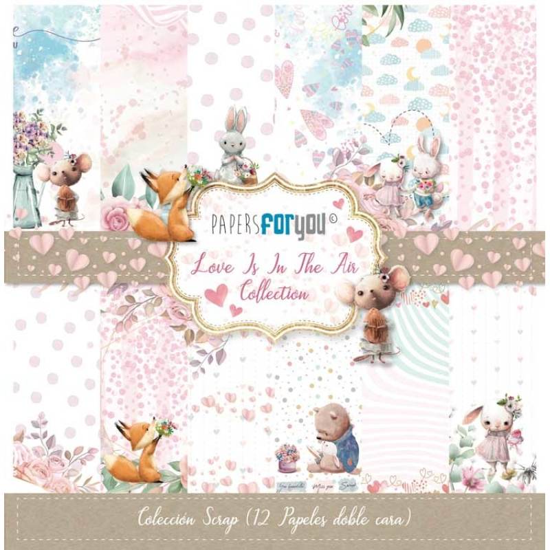 Papers For You Love Is In The Air Scrap Paper Pack (12pcs) (PFY-2407)