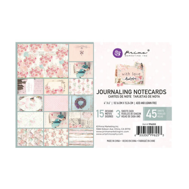 Prima Marketing With Love 4x6 Inch Journaling Cards (996253)