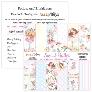 Scrapboys Sweet Ballet 8x8 inch paperpad (SWBA-10)