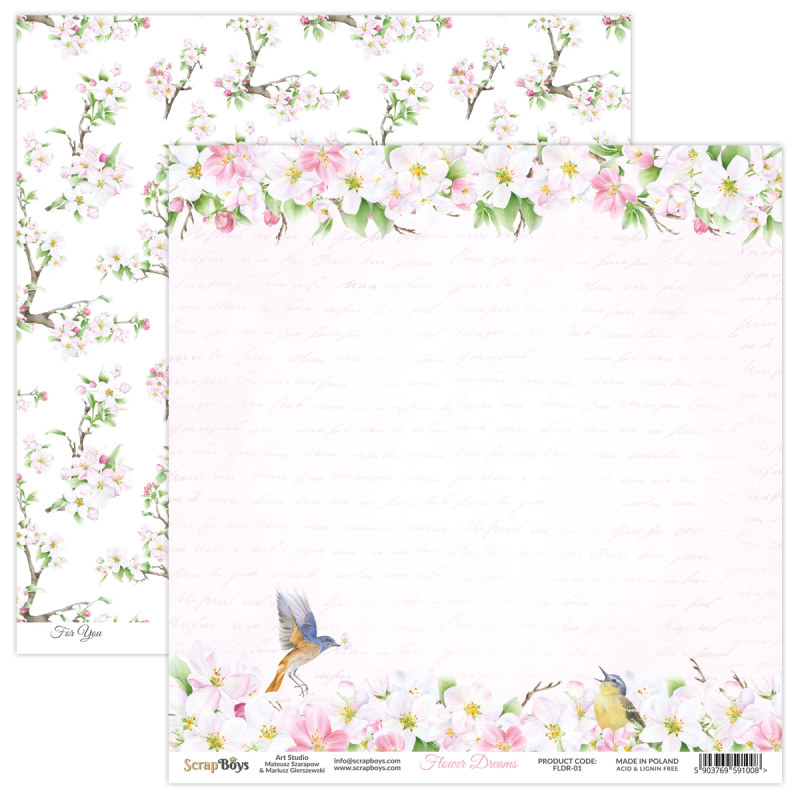 Scrapboys Flower Dreams losse bladen (FLDR-01)
