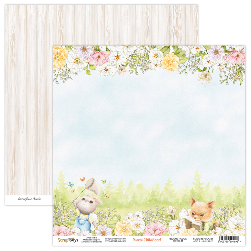 Scrapboys Sweet Childhood losse bladen (SWCH-01)