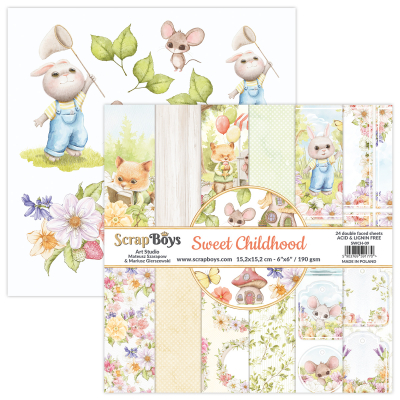 Scrapboys Sweet Childhood 6x6 inch paperpad (SWCH-09)