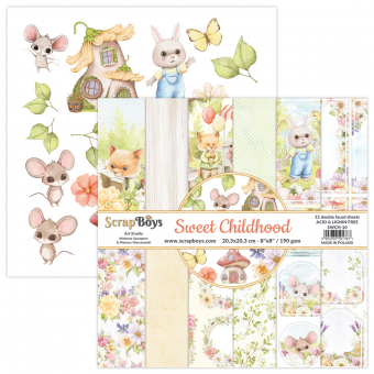 Scrapboys Sweet Childhood Paperpad 8x8 inch (SWCH-10)