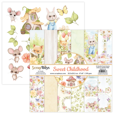 Scrapboys Sweet Childhood SWCH-10  Paperpad 8x8 inch