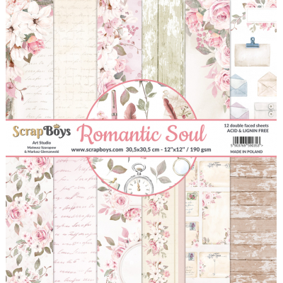 Scrapboys Romantic Soul ROSO-08 Paperpad 12x12 inch