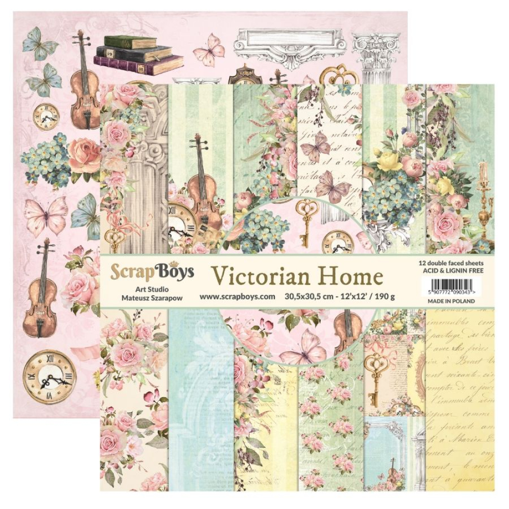 Scrapboys Victorian Home 12x12 inch paperpad (VIHO-08)