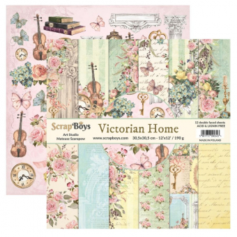 Scrapboys Victorian Home 12x12 inch paperpad (VIHO-08)