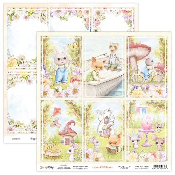 Scrapboys Sweet Childhood losse bladen (SWCH-03)