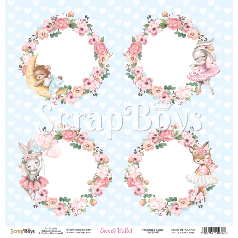 Scrapboys Sweet Ballet losse bladen (SWBA-02)