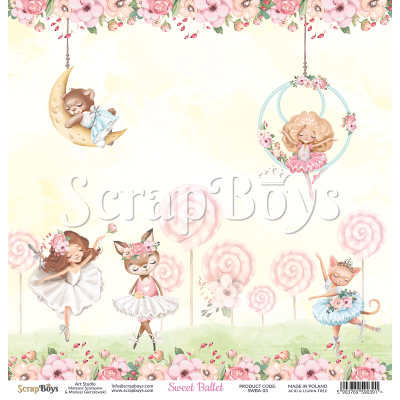 Scrapboys Sweet Ballet losse bladen (SWBA-03)