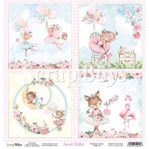 Scrapboys Sweet Ballet losse bladen (SWBA-04)