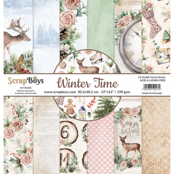 Scrapboys Winter Time 12x12 inch paperpad (WITI-08)