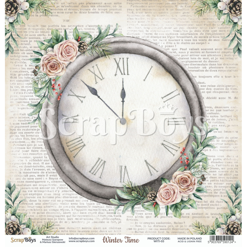 Scrapboys Winter Time losse bladen (WITI-03)