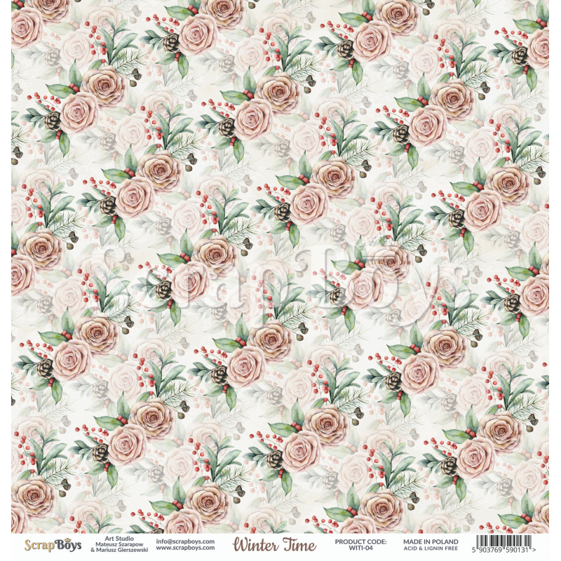 Scrapboys Winter Time losse bladen (WITI-04)